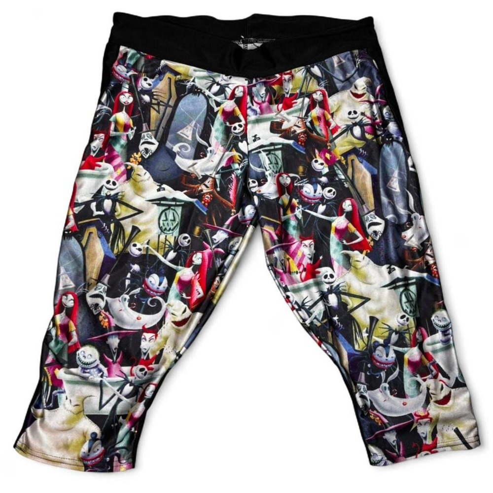 Disney Nightmare Before Christmas Jack Skellington Womens M/L Capri Crop Legging